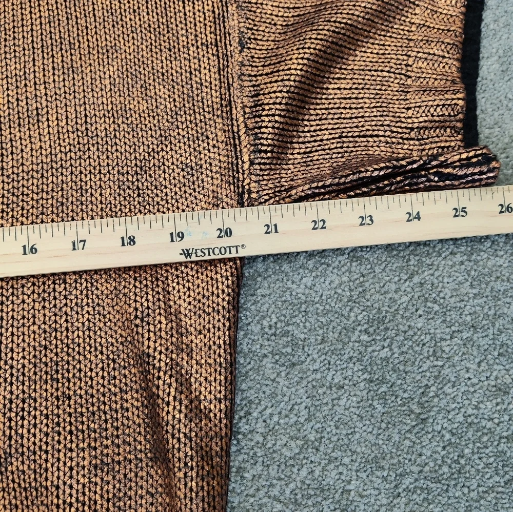 Nicole Miller Copper Metallic Knit Top - Picture 5 of 10